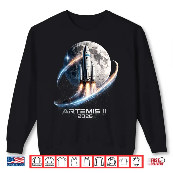 Sweatshirt Artemis II Launch to The Moon 2026 Shirt