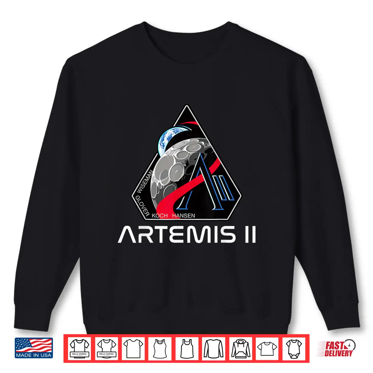 Artemis Ii Moon Mission Crew Space Exploration Shirt Artemis Ii Moon Mission Crew Space Exploration Shirt