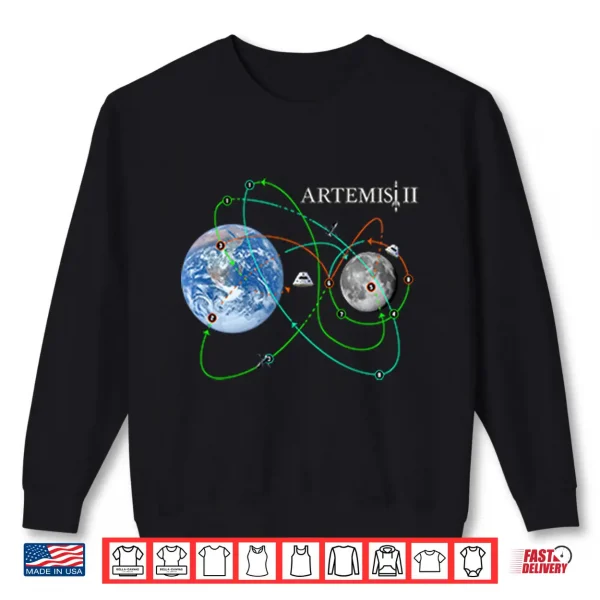 Artemis Ii Moon Mission Nasa Space Program Fan Shirt 2 Sweatshirt Artemis II Moon Mission NASA Space Program Fan Shirt