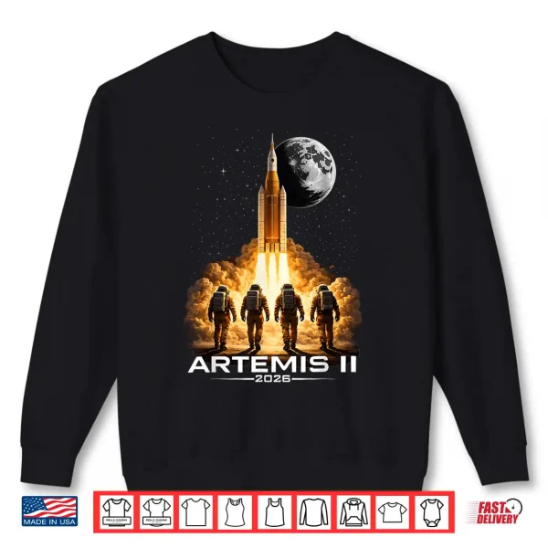 Sweatshirt Artemis Launch to The Moon Astronaut Explorer Shirt