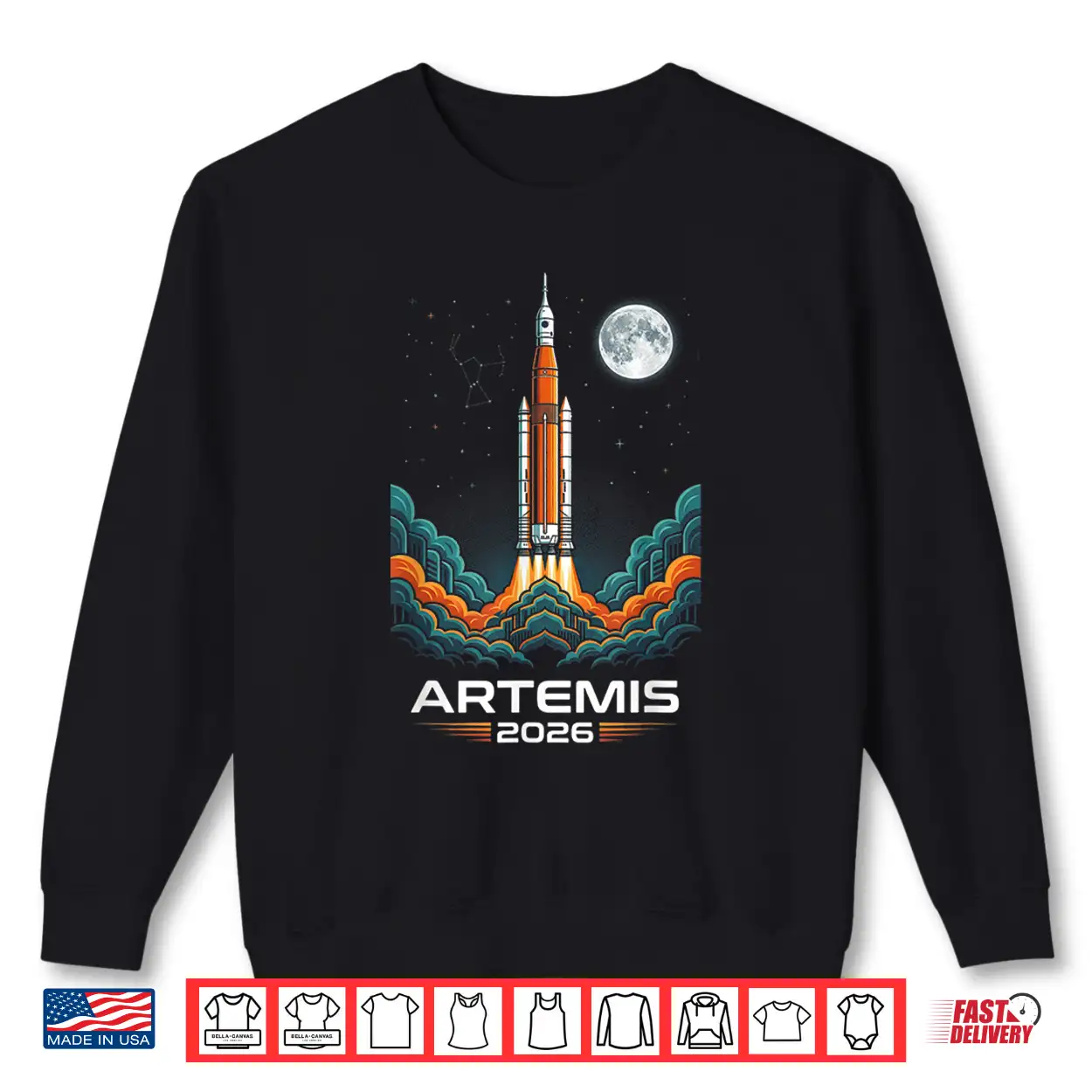Artemis Two Twenty Twenty Six Rocket Launch Mission To Moon Shirt Artemis Two Twenty Twenty Six Rocket Launch Mission To Moon Shirt