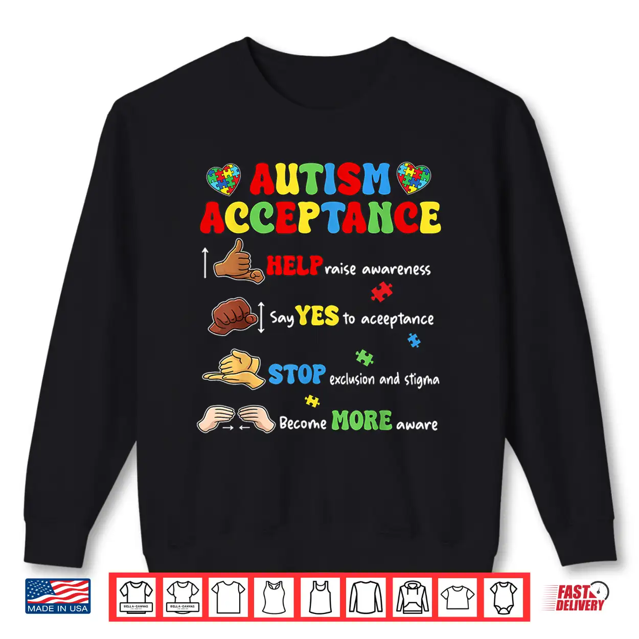 Autism Awareness Acceptance Hand Sign Language Sped Teacher Shirt Autism Awareness Acceptance Hand Sign Language Sped Teacher Shirt