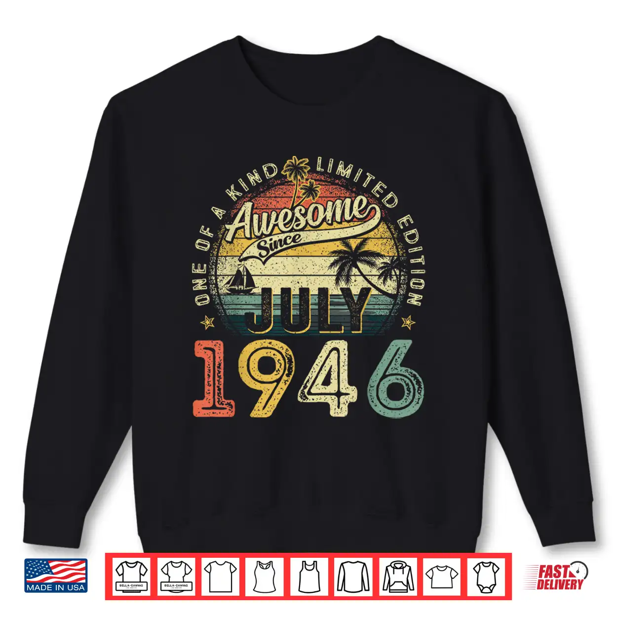 Awesome Since July 1946 Vintage Retro 80Th Birthday Men Dad Shirt Awesome Since July 1946 Vintage Retro 80Th Birthday Men Dad Shirt