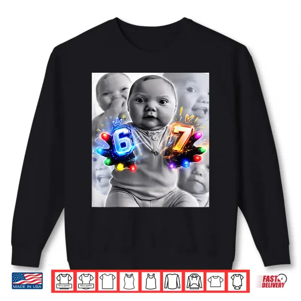 Sweatshirt Baby 67 Six Seven Hand Funny Ai Baby Meme Shirt