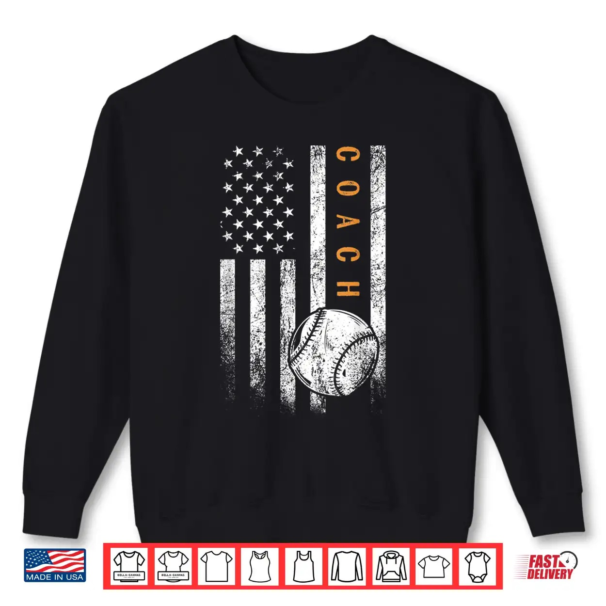 Baseball Coach American Flag Baseball Trainer Coaching Shirt Baseball Coach American Flag Baseball Trainer Coaching Shirt