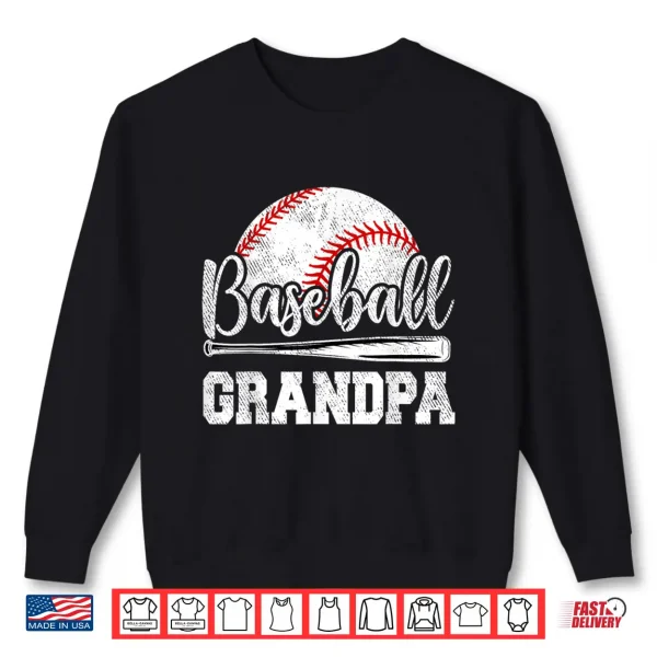 Sweatshirt Baseball Grandpa Baseball Player Game Day Fathers Day Shirt