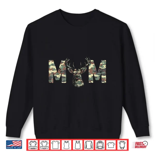 Sweatshirt Camo Mom Hunting Camouflage Deer Fathers Day Family Shirt