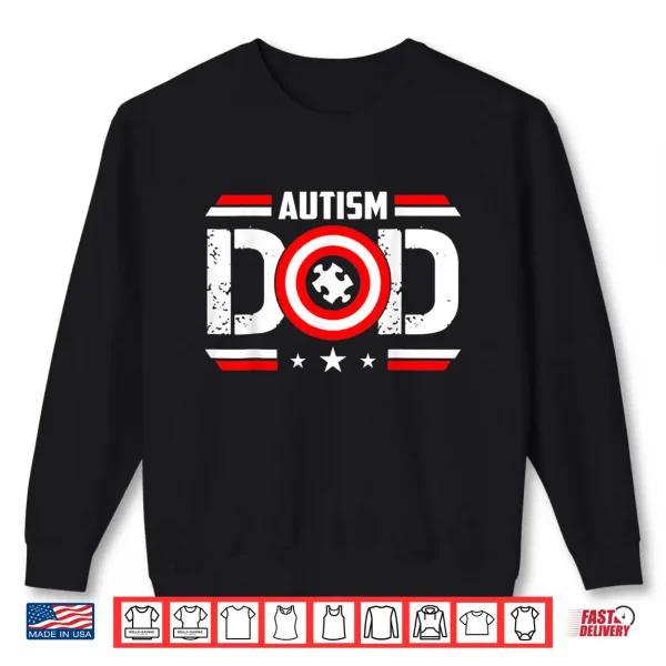 Captain Autism Dad Superhero Autistic Father'S Day Shirt 2 Sweatshirt Captain Autism Dad Superhero Autistic Fathers Day Shirt