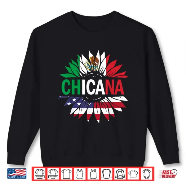 Chicana Shirt Men Women Kids Girls Boys Mexican Usa Flag Shirt 2 Sweatshirt Chicana Shirt Men Women Kids Girls Boys Mexican USA Flag Shirt