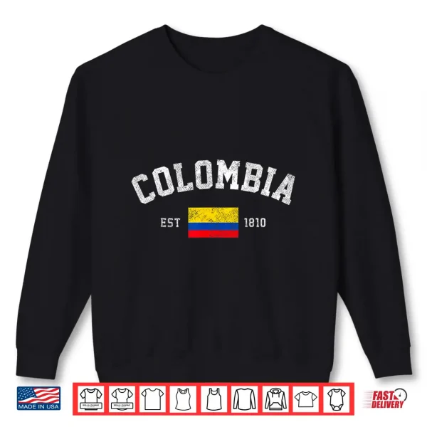 Sweatshirt Colombia Est. 1810 Colombian Flag Independence Day Shirt