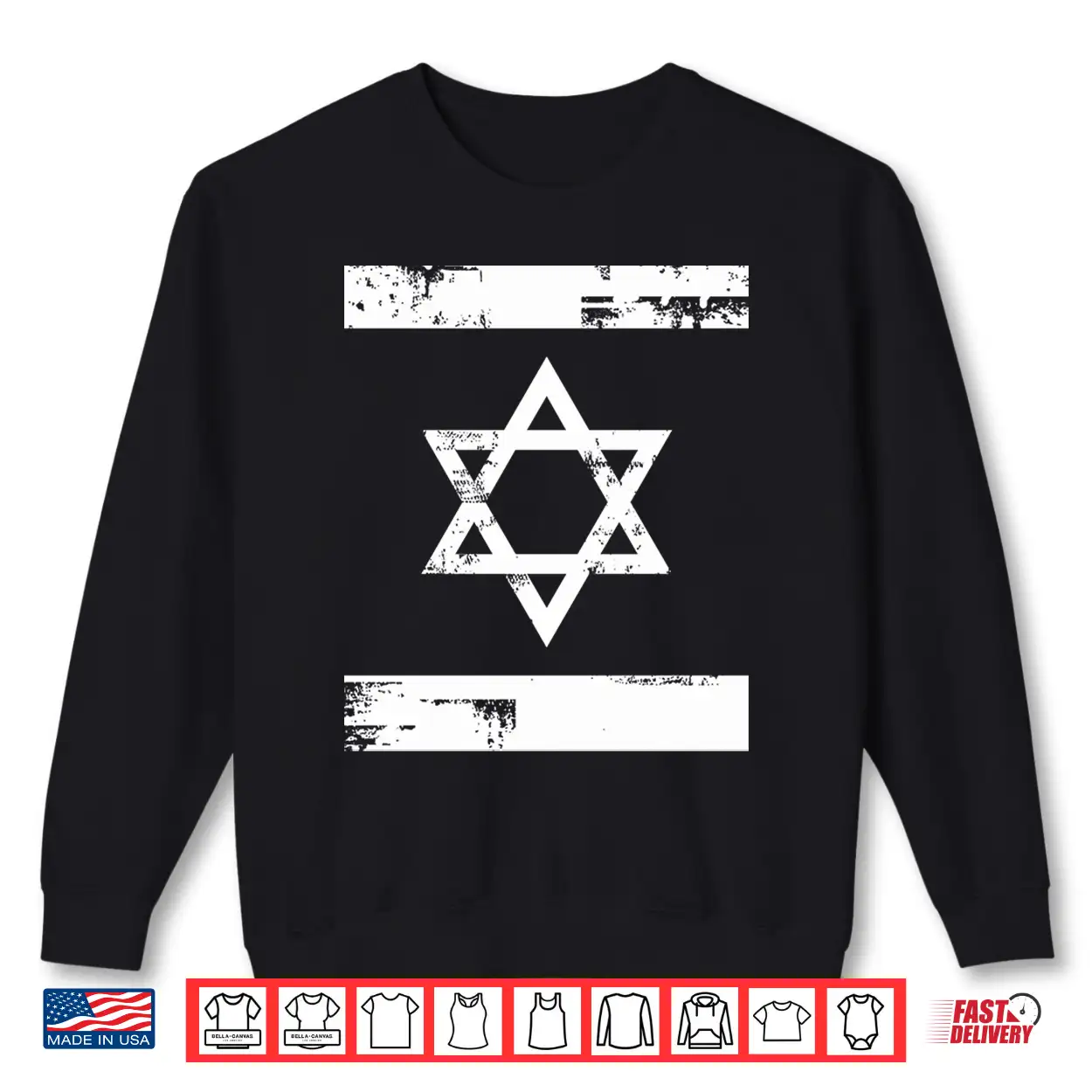 Cool Star Of David Long Sleeve White Yom Haatzamaut Gift Cool Star Of David Long Sleeve White Yom Haatzamaut Gift