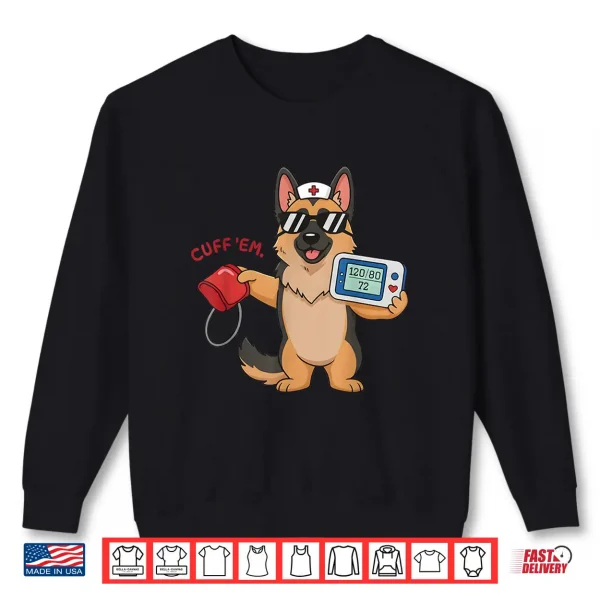 Sweatshirt Cuff Em Goose Dog German Shepherd Registered Nurse Mom Shirt