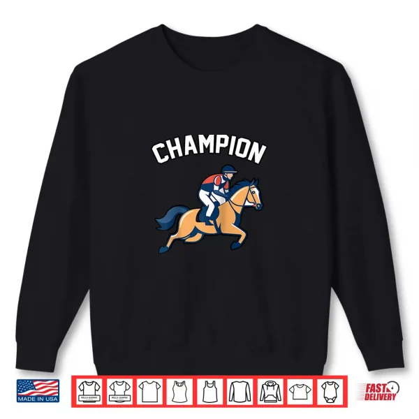 Sweatshirt Cute Champion Horse Racing Sport Costume for Kids Shirt