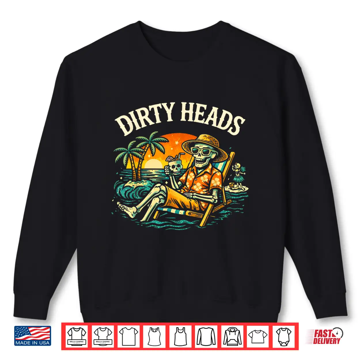 Dirty Heads Skeleton Beach Summer Vacation Shirt Dirty Heads Skeleton Beach Summer Vacation Shirt