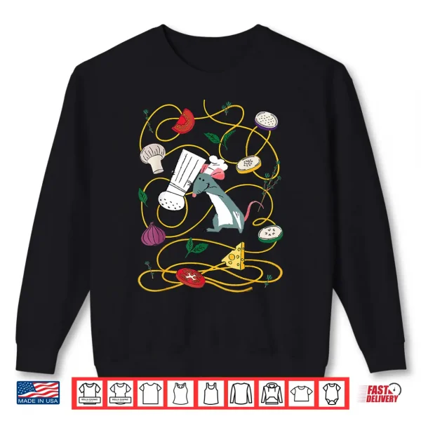 Sweatshirt Disney And Pixars Ratatouille Stylized Chef Remy Cooking Shirt