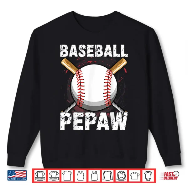 Distressed Men Baseball Pepaw Family Father'S Day Shirt 2 Sweatshirt Distressed Men Baseball Pepaw Family Fathers Day Shirt