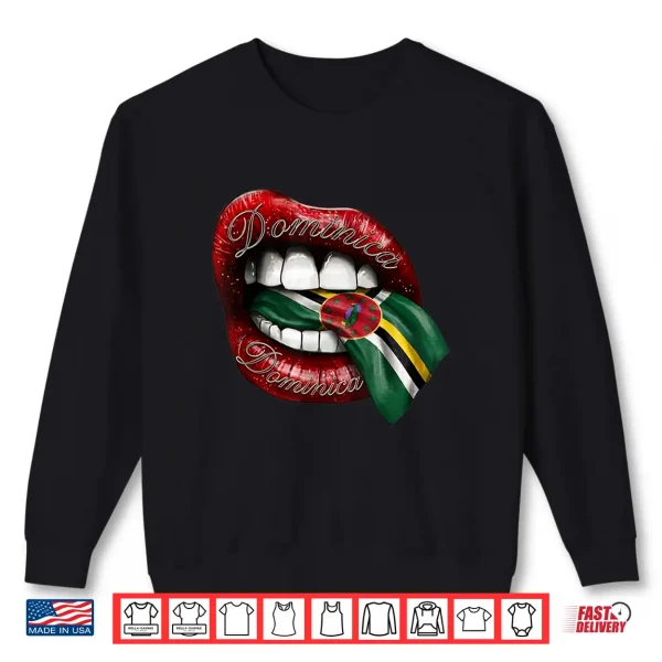 Sweatshirt Dominica Flag Sisserou Parrot Nature Vacation Shirt
