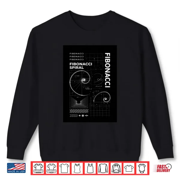 Sweatshirt Fibonacci Spiral Golden Ratio Pattern Design Shirt