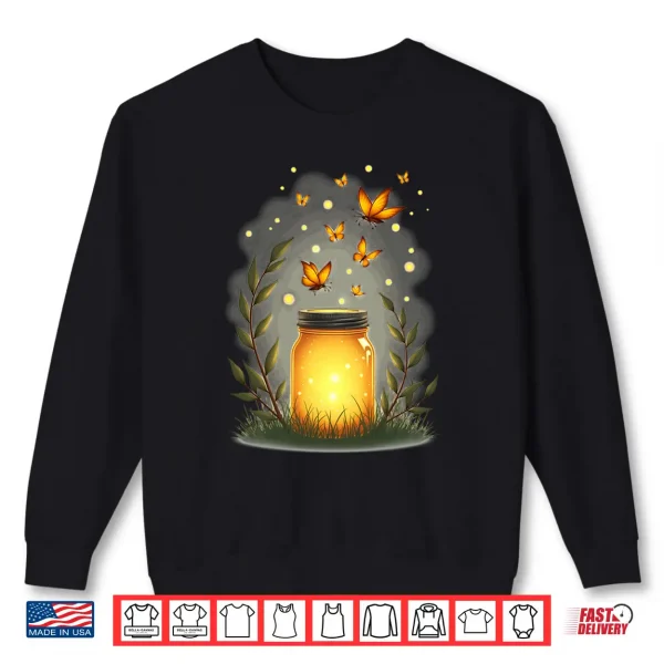 Sweatshirt Fireflies in A Jar Nature Lover Glowing Insects Summer Night Shirt