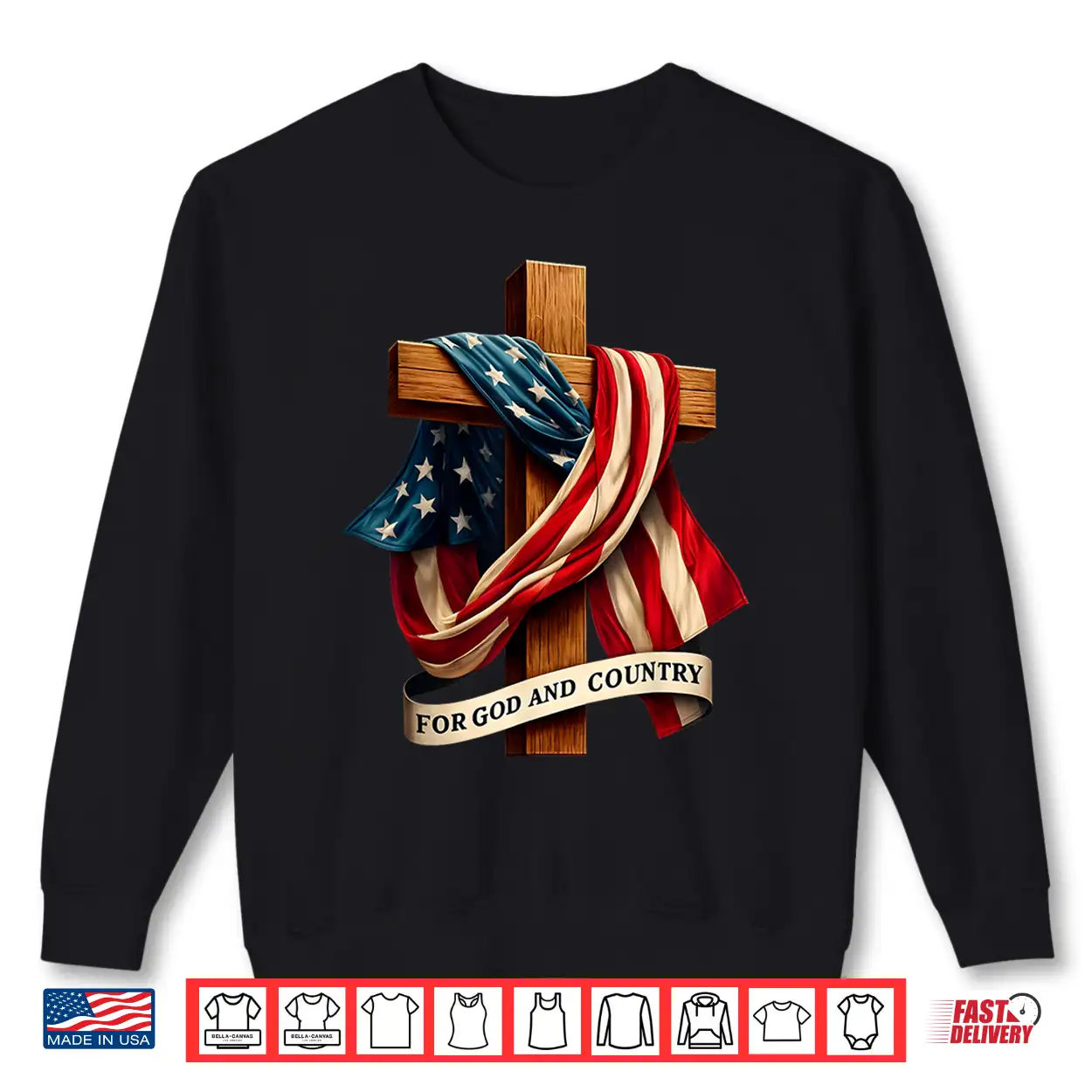 For God And Country Cross Christian Patriotic Jesus Lovers Shirt For God And Country Cross Christian Patriotic Jesus Lovers Shirt