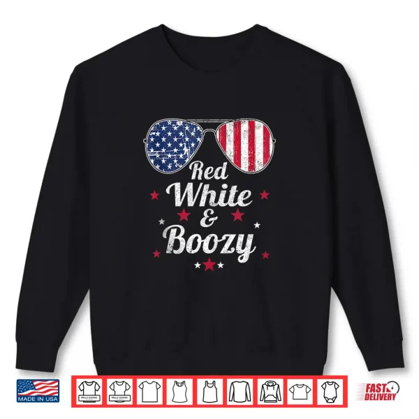 Funny 4Th Of July Red White And Boozy Cute Independence Day Shirt 2 Sweatshirt Funny 4th Of July Red White and Boozy Cute Independence Day Shirt