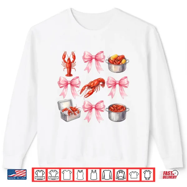 Sweatshirt Funny Bow Cute Coquette Crawfish Boil Y2K Girl Aesthetic Shirt