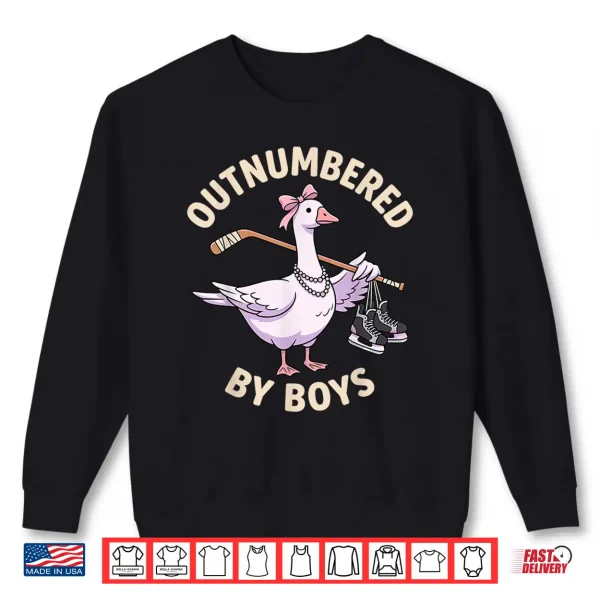 Sweatshirt Funny Outnumbered By Boys Mothers Day Goose Mom Shirt