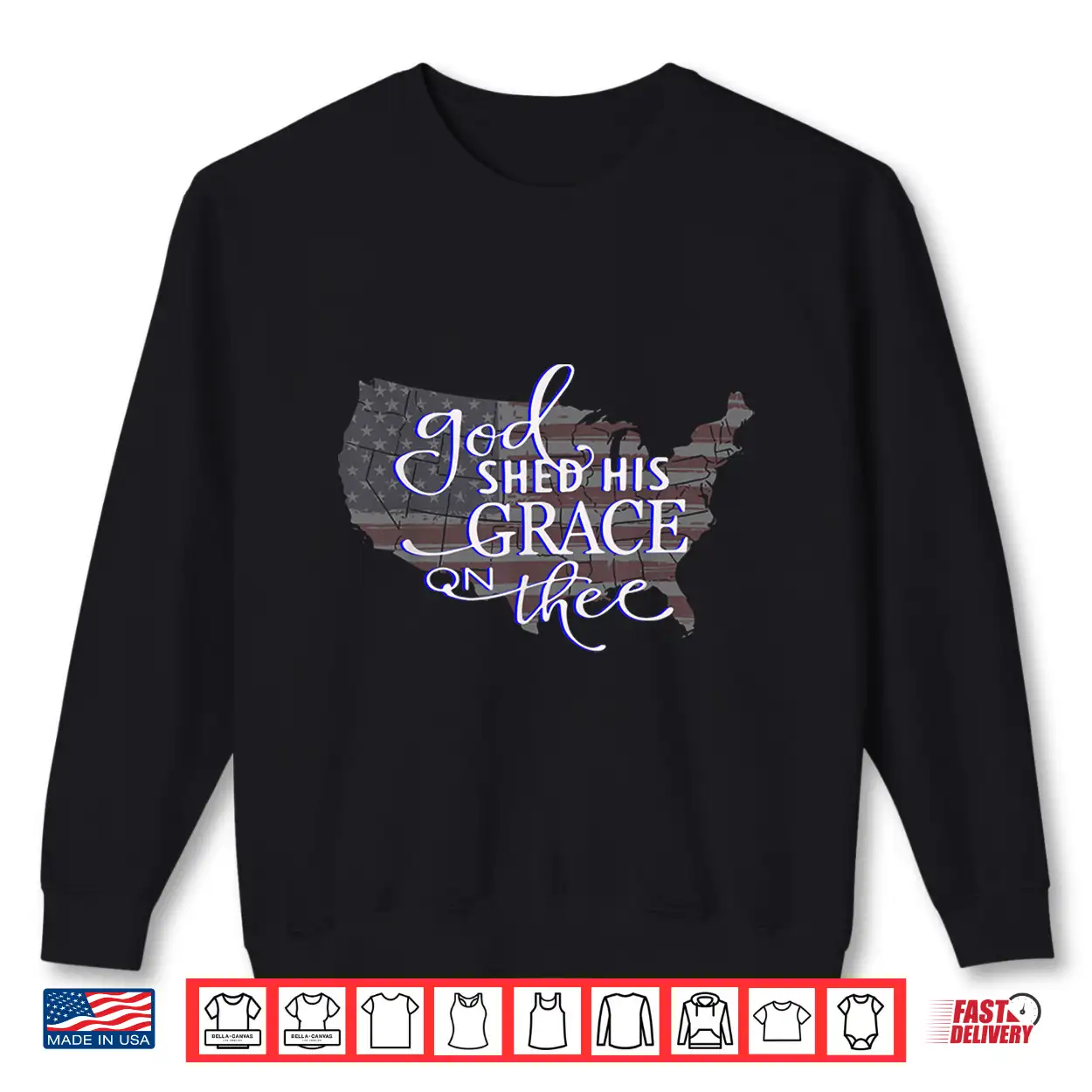 God Shed His Grace On Thee Distressed Usa Map And Flag Shirt God Shed His Grace On Thee Distressed Usa Map And Flag Shirt