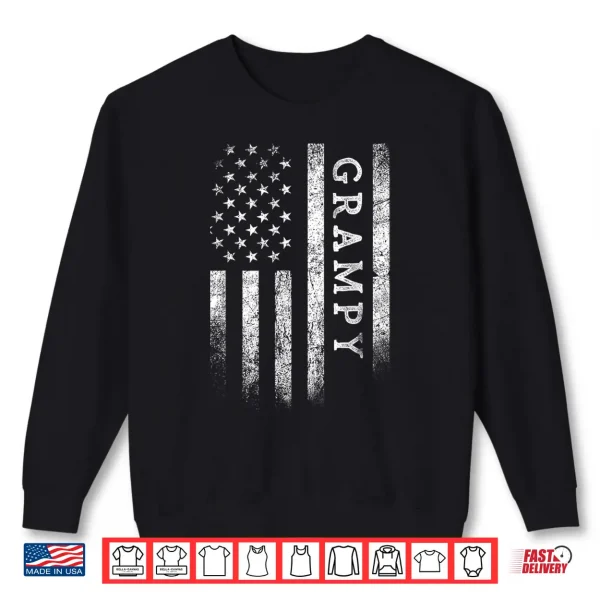 Sweatshirt Grampy American Flag Grampy Gifts Patriotic Fathers Day Shirt