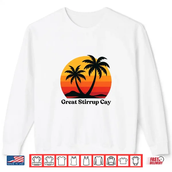 Sweatshirt Great Stirrup Cay Sunset Palm Trees Shirt