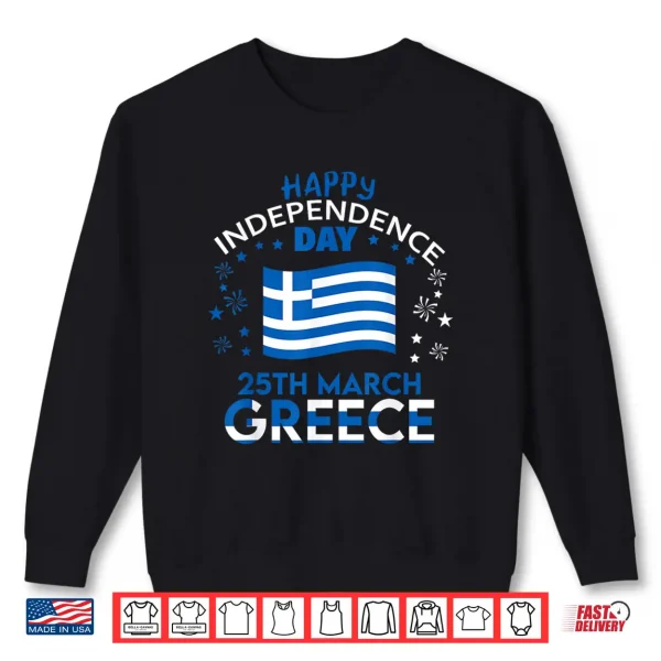 Sweatshirt Greece 203rd Independence Day Greek Pride Greece Flag Shirt