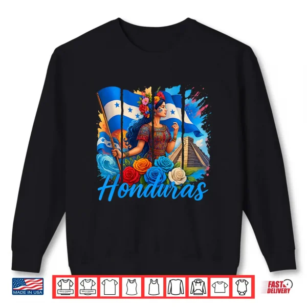 Honduran Flag Copan Honduras Trip Family Vacation Men Women Shirt 2 Sweatshirt Honduran Flag Copan Honduras Trip Family Vacation Men Women Shirt