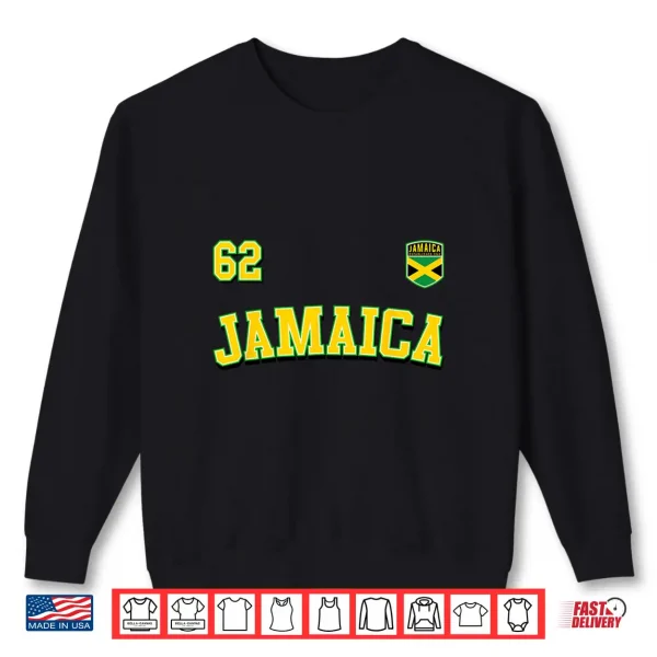 Sweatshirt JAMAICA 62 Independence Day 2024 Jamaican Flag Jersey Shirt