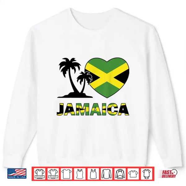 Sweatshirt Jamaican Flag Heart Kids Jamaica independence day Boys Girls Shirt