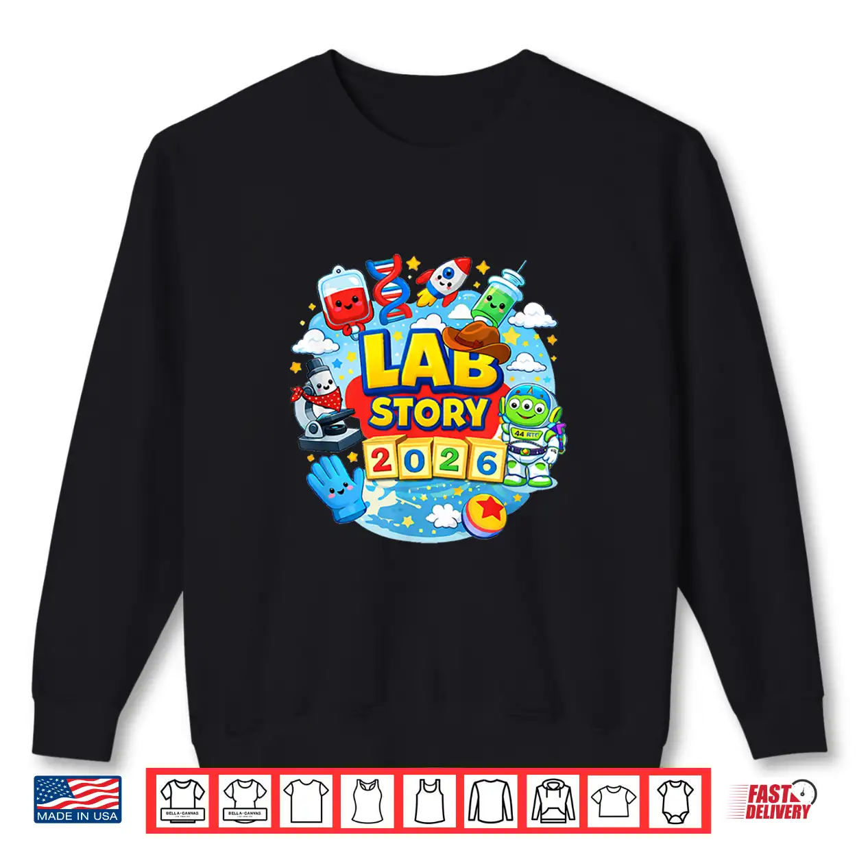 Lab Story Day Funny Cartoon Design Shirt Lab Story Day Funny Cartoon Design Shirt