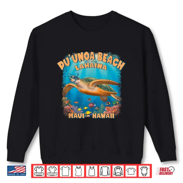 Sweatshirt Lahaina Baby Beach Maui Hawaii Snorkeling Turtle Keepsake Shirt