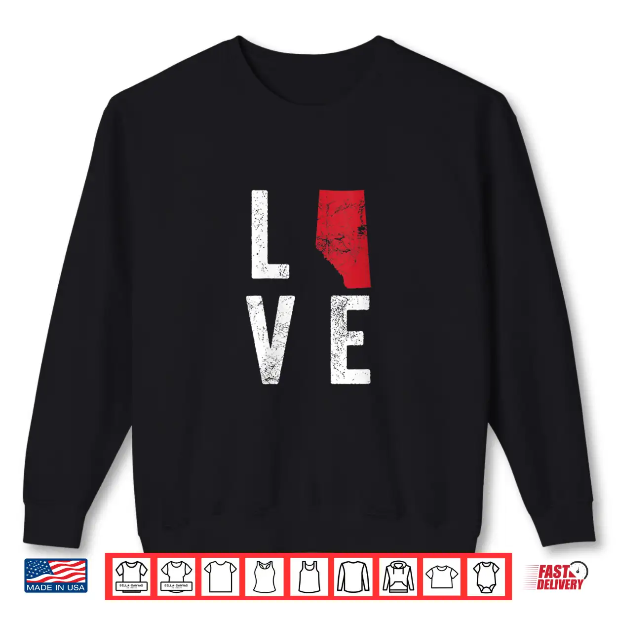 Love Alberta Map America American Independence Day Shirt Love Alberta Map America American Independence Day Shirt