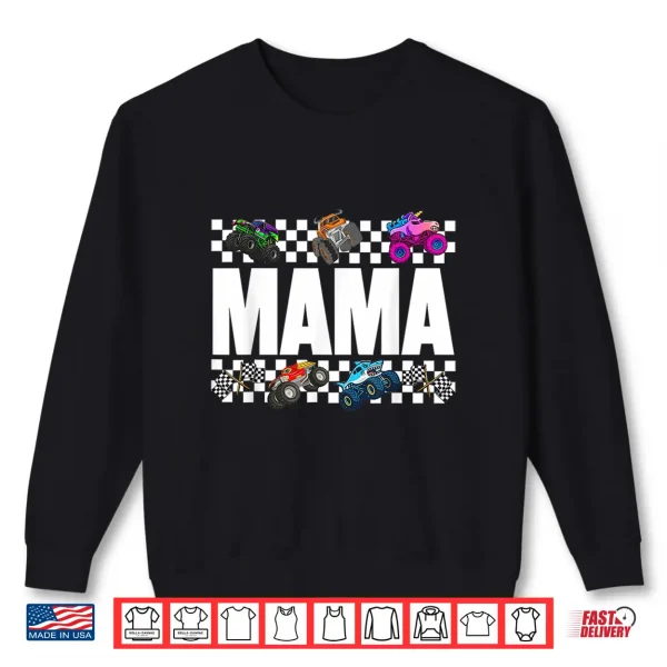 Sweatshirt Mama Monster Truck Family Crew Birthday Matching Women Mom Shirt