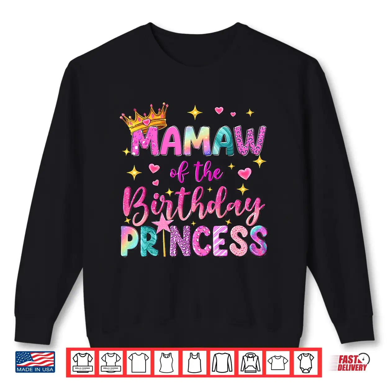 Mamaw Of The Birthday Princess Girl Party Matching Family Shirt Mamaw Of The Birthday Princess Girl Party Matching Family Shirt