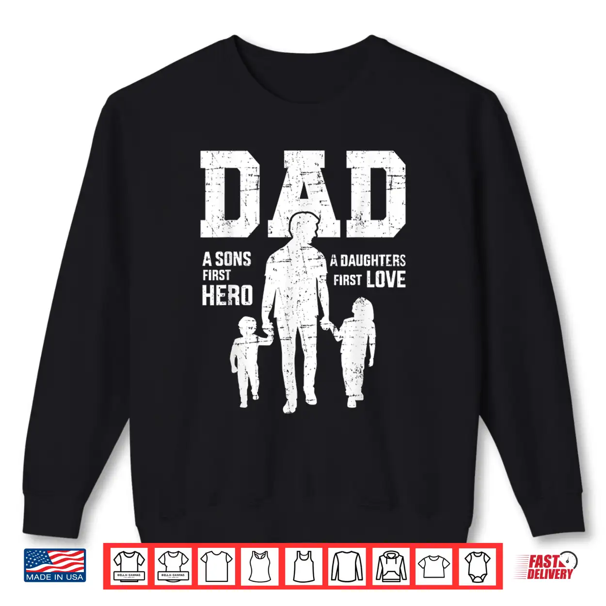 Mens Dad Sons First Hero Daughter Love For Father’S Day Shirt Mens Dad Sons First Hero Daughter Love For Father’S Day Shirt
