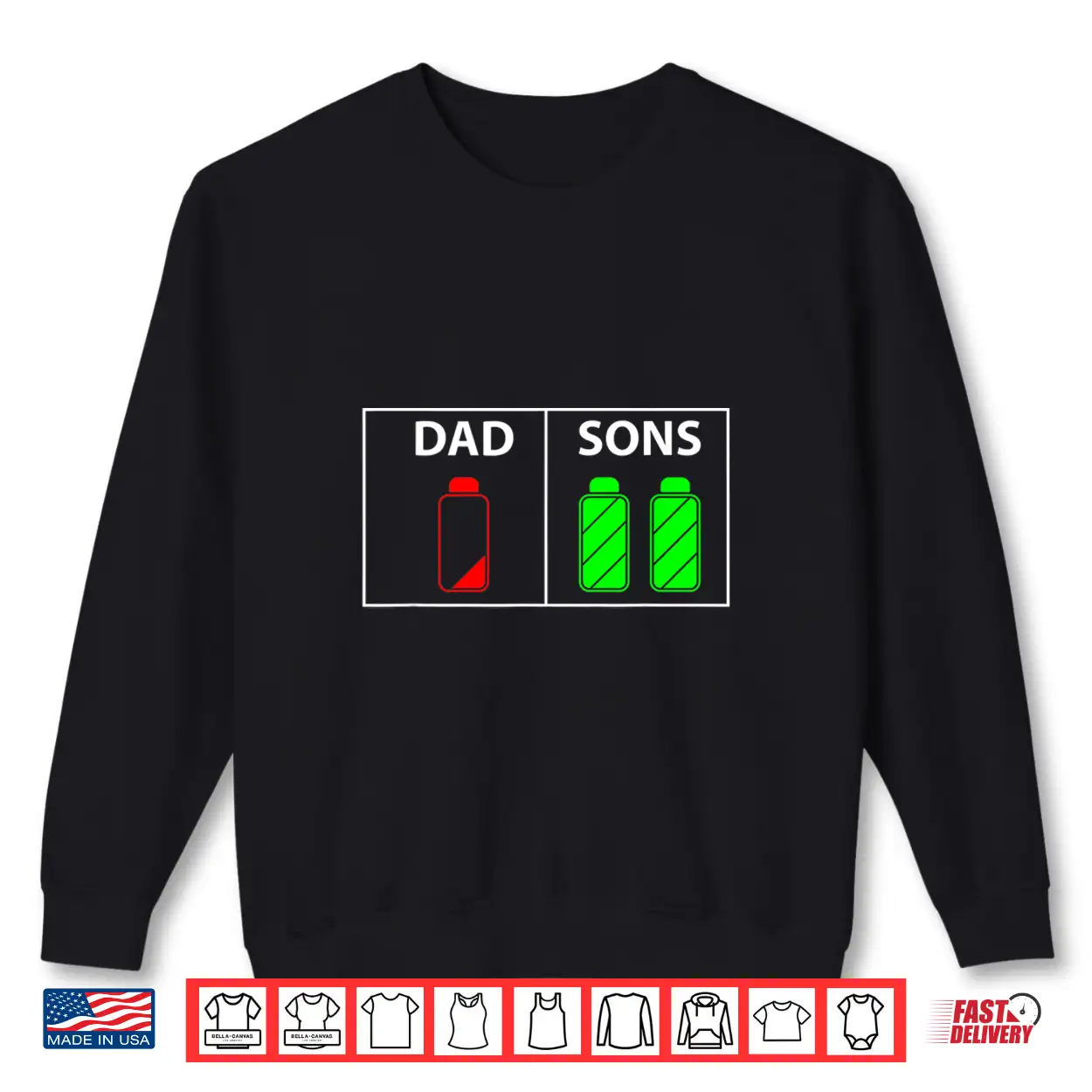 Mens Low Battery Dad Of Two Sons Or Twin Boys Father’S Day Gift Shirt Mens Low Battery Dad Of Two Sons Or Twin Boys Father’S Day Gift Shirt