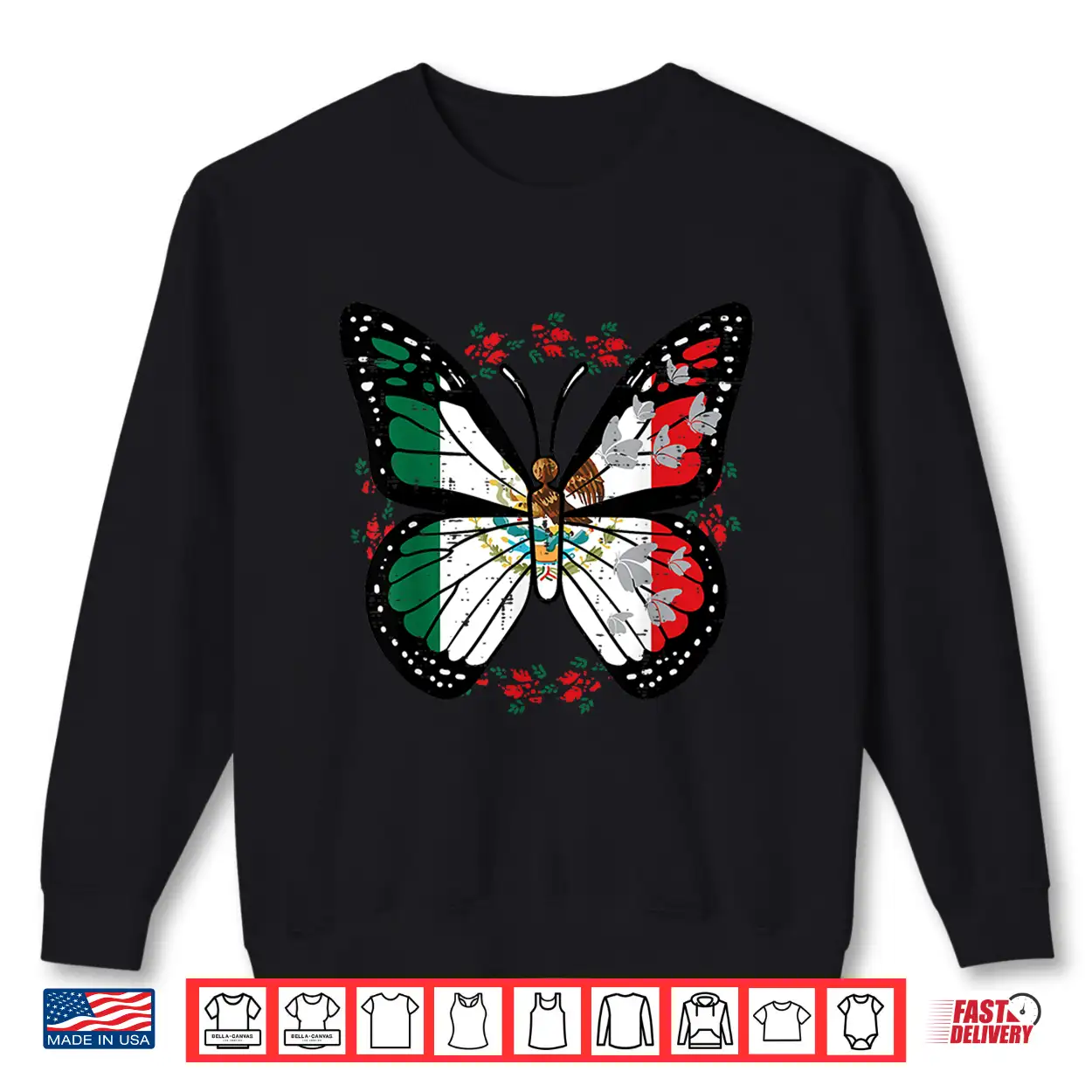 Mexican Independence Day Butterfly Mexico Women Girls Kids Shirt Mexican Independence Day Butterfly Mexico Women Girls Kids Shirt