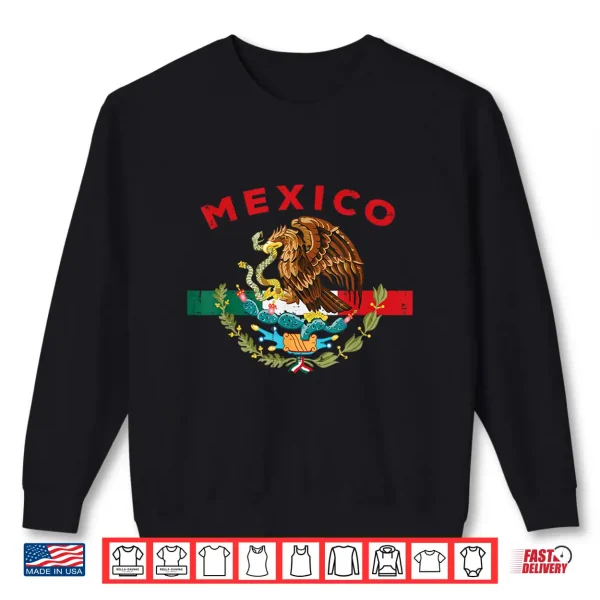 Sweatshirt Mexican Independence Day Mexico Flag Eagle Men Women Kids Shirt