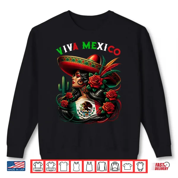 Sweatshirt Mexico Girl Mexico Flag Mexico Pride Viva Mexico Shirt