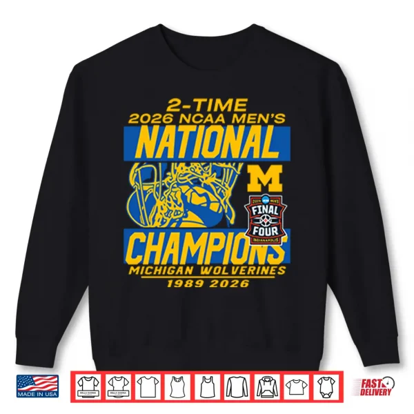 Sweatshirt Michigan Wolverines National Champions 1989 2026 Shirt