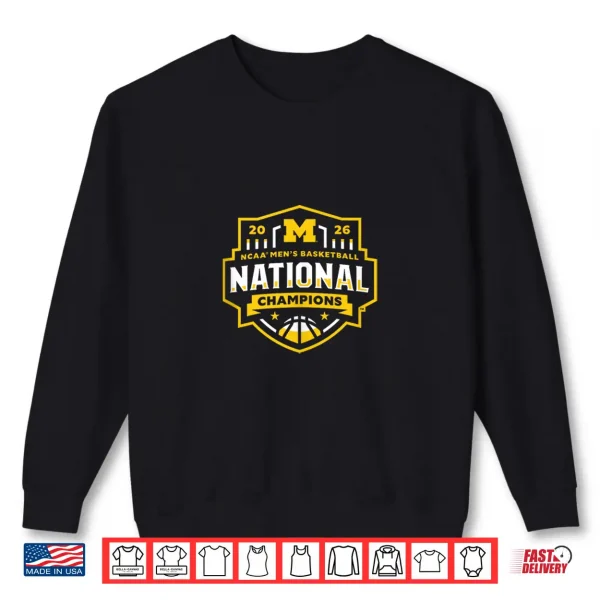 Sweatshirt Michigan Wolverines National Champs 2026 Basketball Icon Shirt