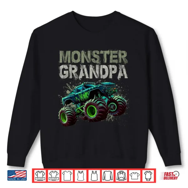 Sweatshirt Monster Truck Grandpa Family Matching Monster Truck Lovers Shirt