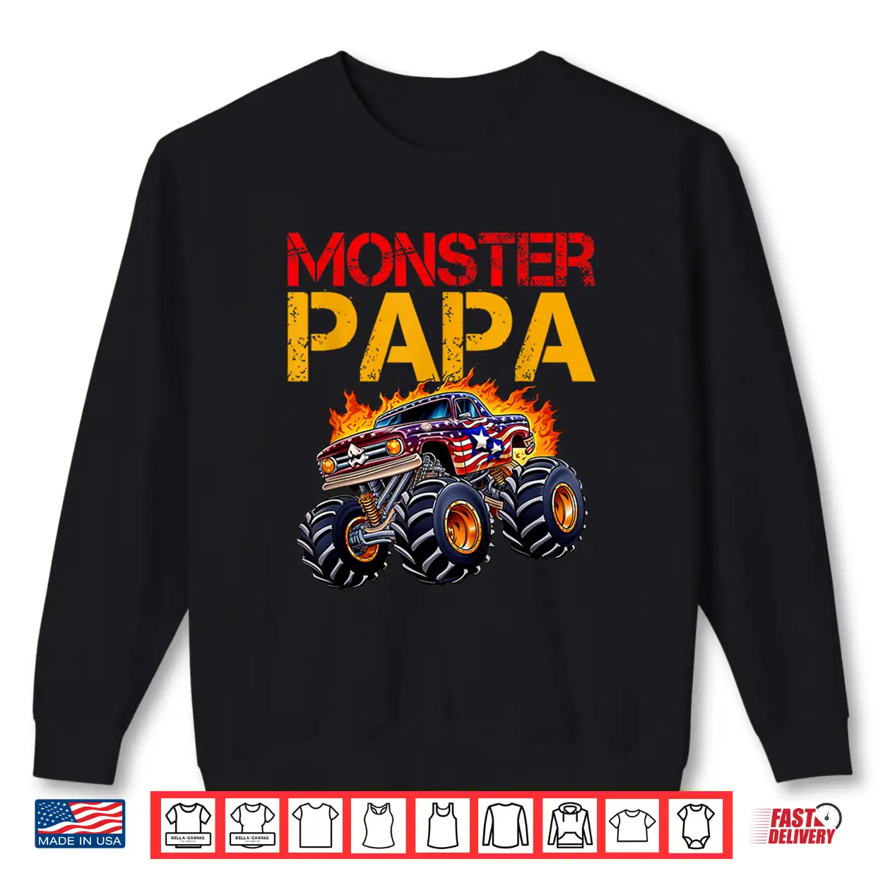 Monster Truck Papa Father’S Day Dad Men Shirt Monster Truck Papa Father’S Day Dad Men Shirt