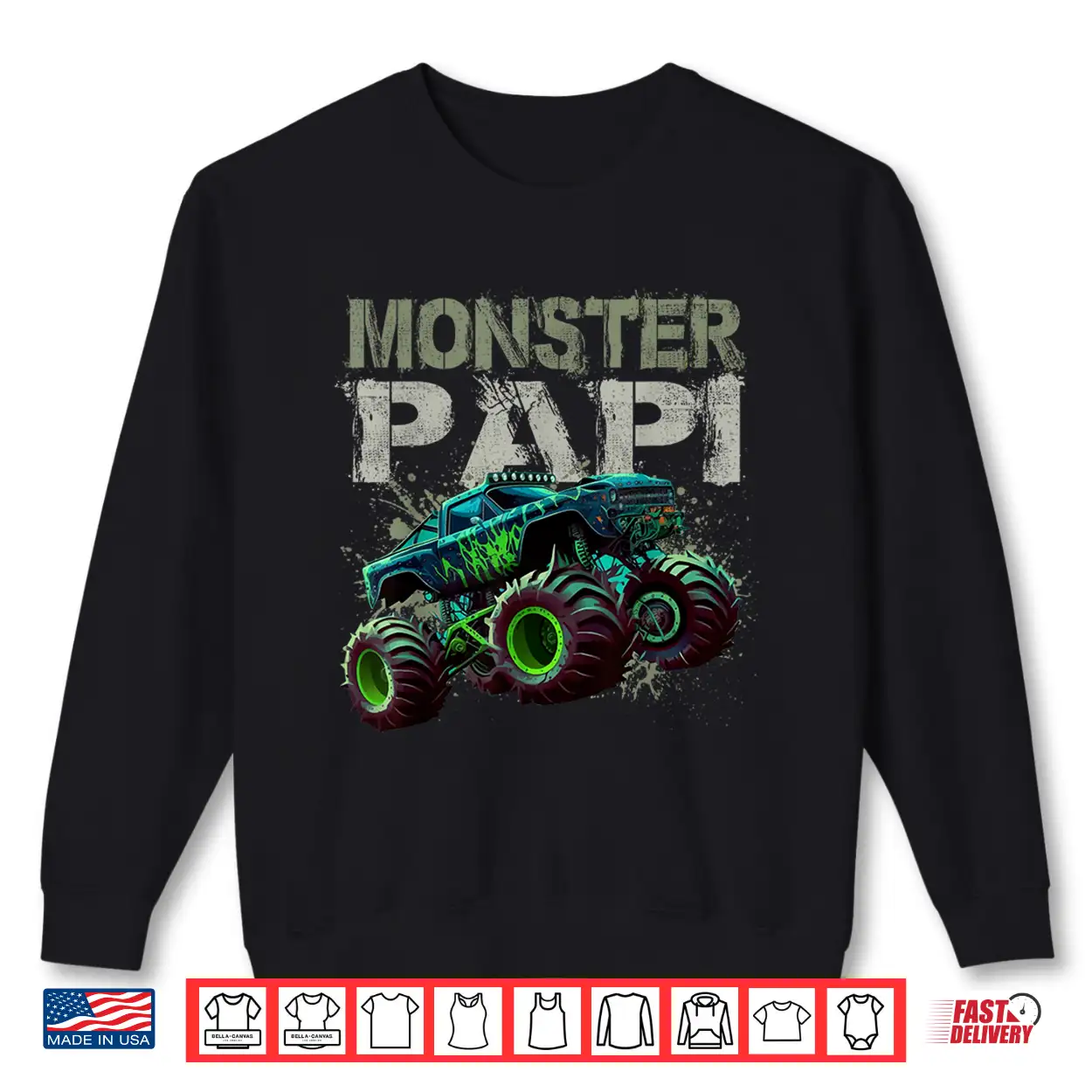 Monster Truck Papi Family Matching Monster Truck Lovers Shirt Monster Truck Papi Family Matching Monster Truck Lovers Shirt
