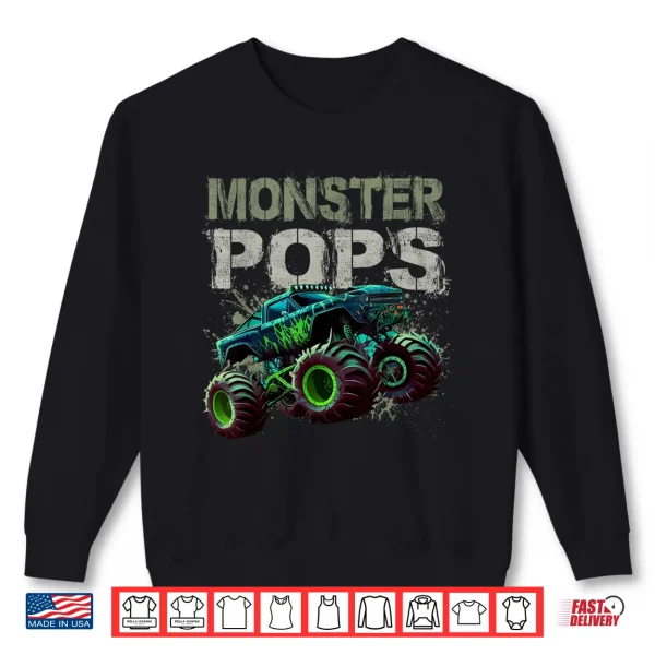 Sweatshirt Monster Truck Pops Family Matching Monster Truck Lovers Shirt